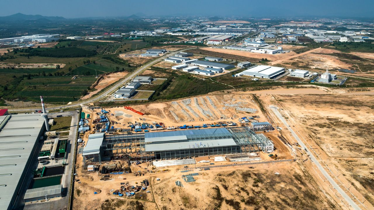 Aerial view of completed GCC real estate development